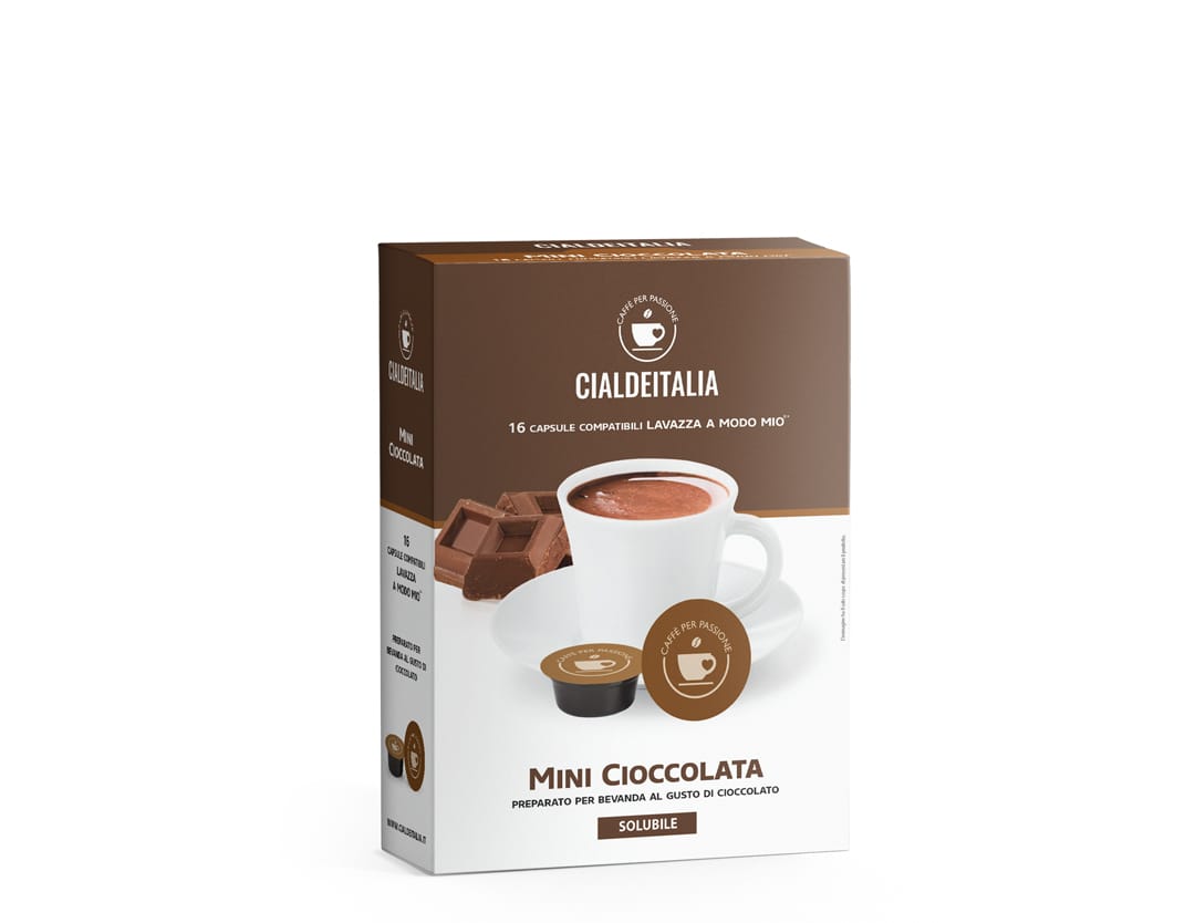 bravocaffè - CialdeItalia - Lavazza A Modo Mio - Mini Cioccolata - 16  capsule